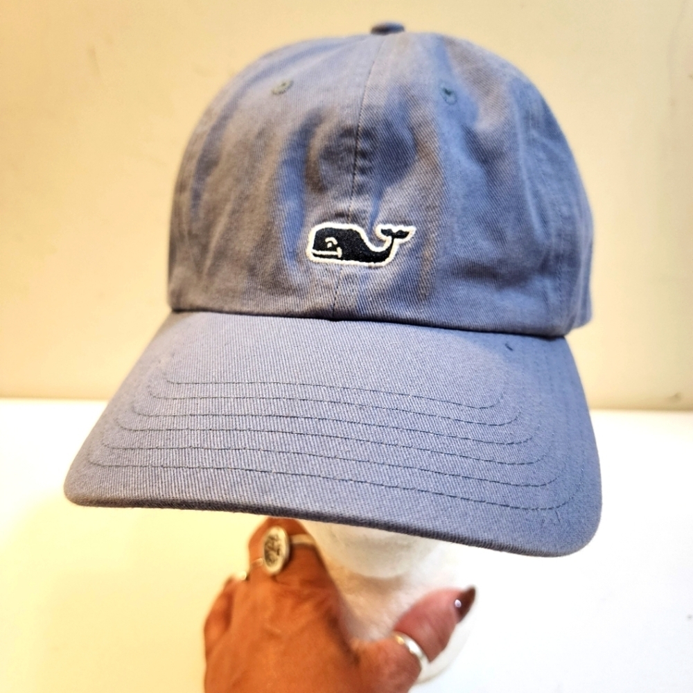 Vineyard Vines Blue Baseball Cap with Whale Logo OS